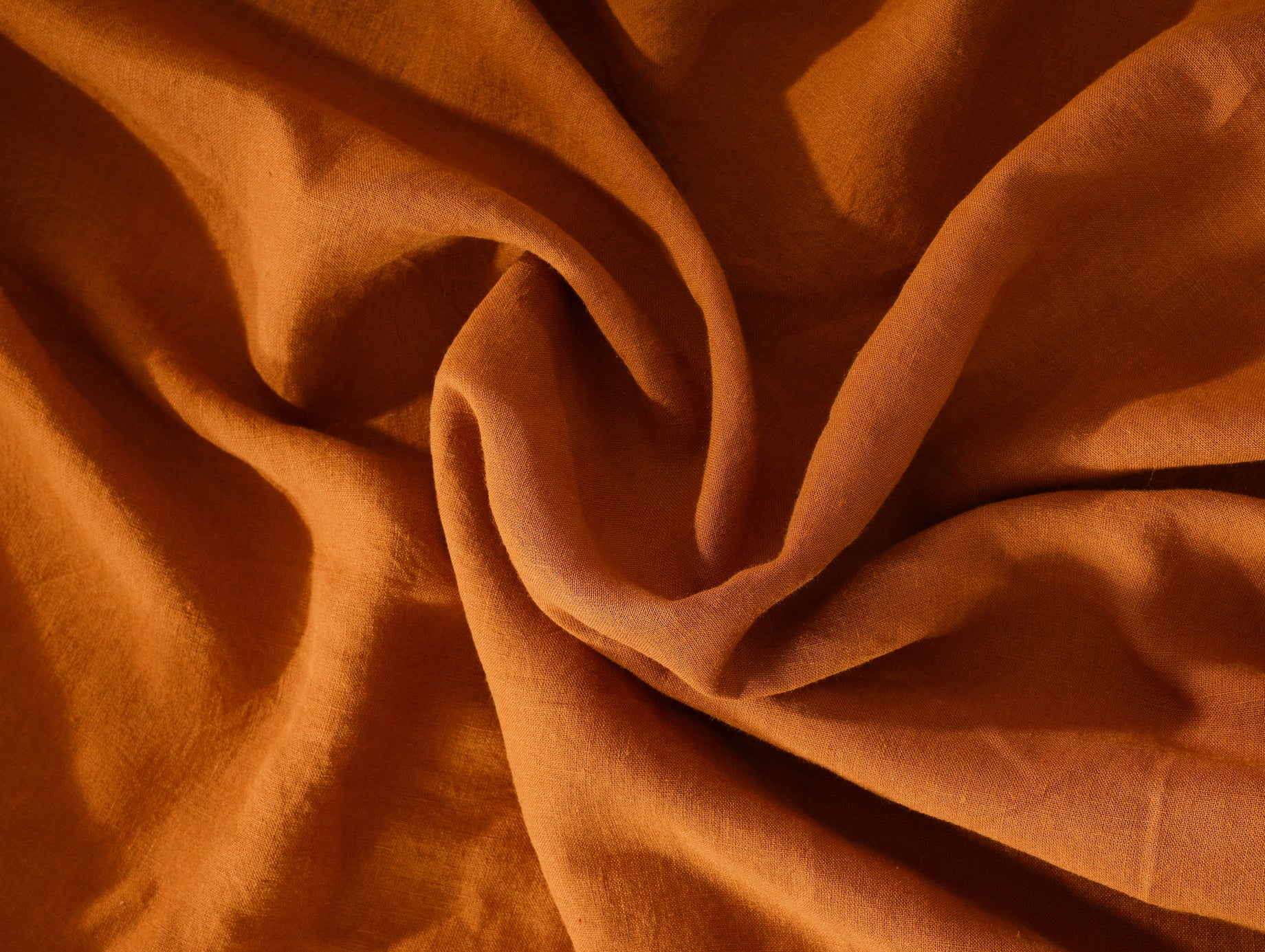 60cm x 60cm Cinnamon Linen Euros - 100% French Flax Linen