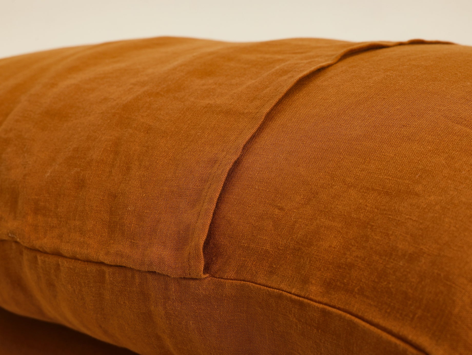 60cm x 60cm Cinnamon Linen Euros - 100% French Flax Linen